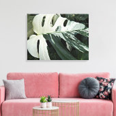 Botanisch Plant met variëteit Zwitserse kaas Canvas Afdruk (Insitu (Woonkamer))