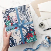 Botanisch pochoir patroon ten oosten van Samarkand