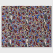 Botanisch pochoir patroon ten oosten van Samarkand Cadeaupapier (Vlak)