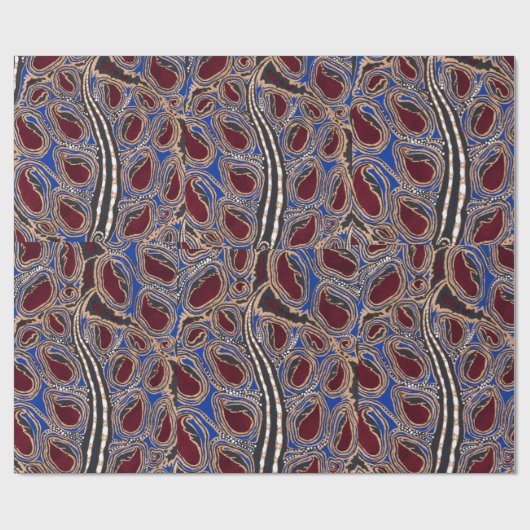 Botanisch pochoir patroon ten oosten van Samarkand Cadeaupapier (Vlak)