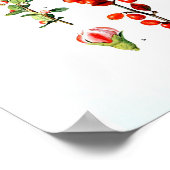  botanisch Poster - rode bessen (Hoek)