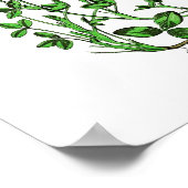  botanisch Poster - rode klaver (Hoek)