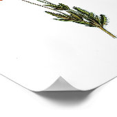  botanisch Poster - Rode papaverbloem (Hoek)