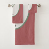  Botanisch Red Tulp Flower Cameo Bad Handdoek (Insitu)