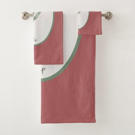  Botanisch Red Tulp Flower Cameo Bad Handdoek (Insitu)