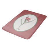 Botanisch Red Tulp Flower Cameo Badmat (Gekanteld)