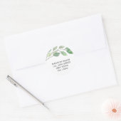 Botanisch retouradres ronde sticker (Envelop)