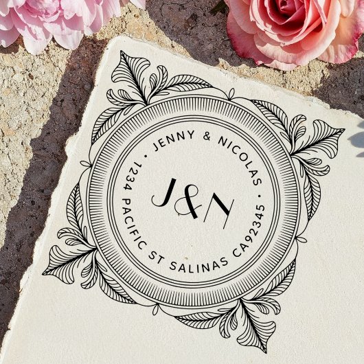 Botanisch retouradres zelfinkende stempel