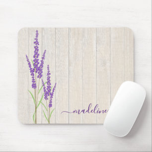 Botanisch reusachtig lavender  Gepersonaliseerd Mo Muismat