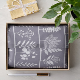 Botanisch Ritme Botanische Silhouetten Gedempte La Tissuepapier