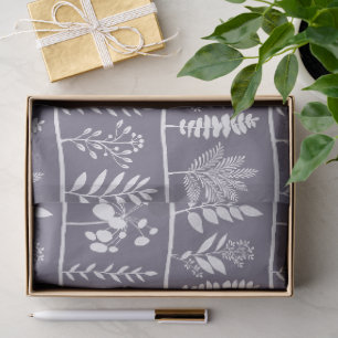 Botanisch Ritme Botanische Silhouetten Gedempte La Tissuepapier