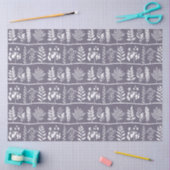 Botanisch Ritme Botanische Silhouetten Gedempte La Tissuepapier (Craft)