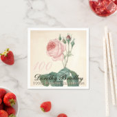 Botanisch Roos 100ste Verjaardagsfeest PN Servetten (Insitu)