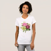 botanisch roos, clematis en anemon t-shirt (Voorkant volledig)
