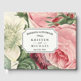 Botanisch Roos Floral Elegant Wedding Gastenboek