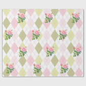 Botanisch Roos Flower Gift Wrapping Paper Cadeaupapier (Vlak)