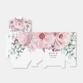 Botanisch Roos Gold Floral Eucalyptus Weddenschap Bedankdoosjes (Uitgevouwen)