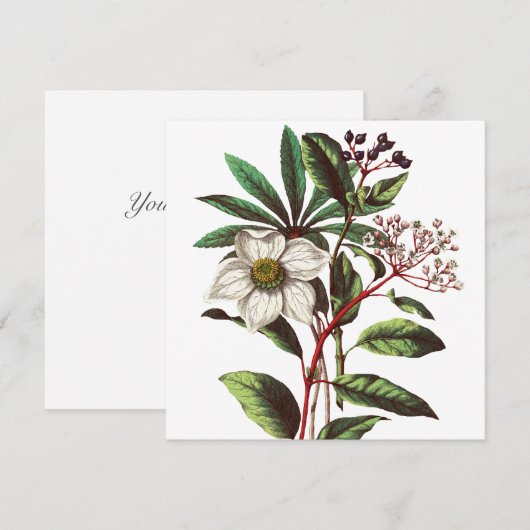 Botanisch Roos met kerstmis Vloer Bouquet (Voorkant / Achterkant)