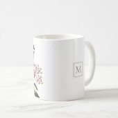  Botanisch Roos met kerstmis Vloer Bouquet Koffiemok (Voorkant rechts)