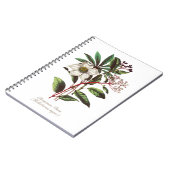 Botanisch Roos met kerstmis Vloer Bouquet Notitieboek (Linkerzijde)