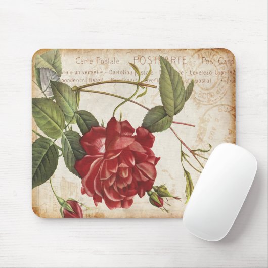  Botanisch Roos Mousepad Muismat (Met muis)