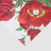 Botanisch Roos Peony Flowers Floral-weefselpapier Tissuepapier (Detail)
