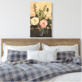 Botanisch Roos Schilderen Canvas Afdruk (Insitu (Slaapkamer))