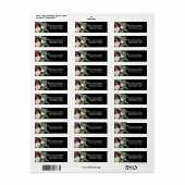 Botanisch roos van het blote land Burgundy zwart Etiket (Full Sheet)