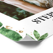 Botanisch rouwontvangsbord viering van het leven poster (Hoek)