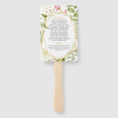 Botanisch Roze Groen Goud Geometrisch Lijst Bruilo Handwaaier (Achterkant)