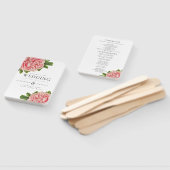  botanisch roze pinda's Wedding Programme Handwaaier (Niet-gemonteerd)