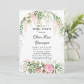 Botanisch roze Vrijgezellenfeest van de wei Kaart (Staand voorkant)