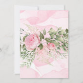 Botanisch roze Vrijgezellenfeest van de wei Kaart (Achterkant)