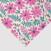 Botanisch roze Waterverf patroon Tissuepapier (Detail)