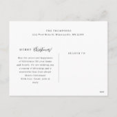 Botanisch & rustiek 1 foto Bloemenboog Kerst Feestdagenkaart (Achterkant)