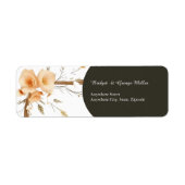 Botanisch Rustiek Warm Retour Adres Etiket (Voorkant)