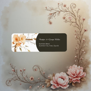Botanisch Rustiek Warm Retour Adres Etiket