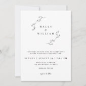 Botanisch Rustieke Minimalistische Script Chic Kla Kaart (Voorkant)