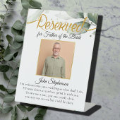 Botanisch Save a Seat Foto Weddenschap Memorial Reclamebord Met Voetstuk