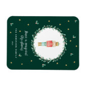 Botanisch schattig kerstBriefkaart Magneet (Horizontaal)