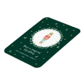 Botanisch schattig kerstBriefkaart Magneet (Linkerzijde)