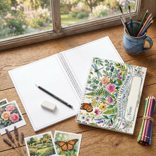 Botanisch schetsboek notitieboek