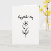 Botanisch Schrift Elegante Kaart (Gele Bloem)