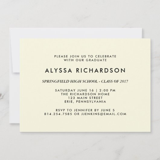 botanisch schrift | Uitnodiging voor fotoafstudeer (Achterkant)