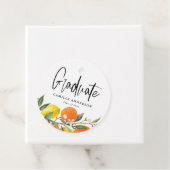 Botanisch Sinaasappel en citroen Afstuderen Dank u Bedankjes Labels (In situ)