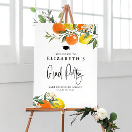 Botanisch Sinaasappel en Lemon Garland Afstuderen Poster