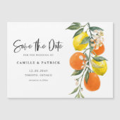 Botanisch Sinaasappel en Lemon Garland Bewaar de d Magnetische Uitnodiging (Voorkant)