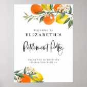 Botanisch Sinaasappel en Lemon Zomerpensioen Parti Poster (Voorkant)