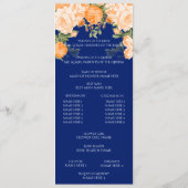 Botanisch Sinaasappel en Navy Blue Floral - Progra Programmakaart (Achterkant)