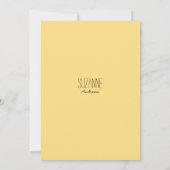 Botanisch sinaasappel geel roze floraal Vrijgezell Kaart (Achterkant)